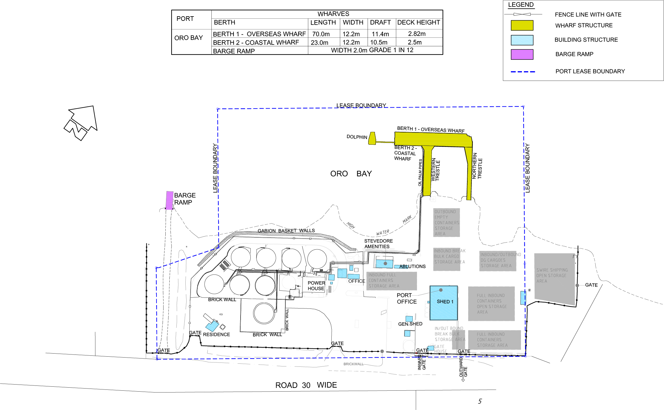 Oro Bay Wharf Layout