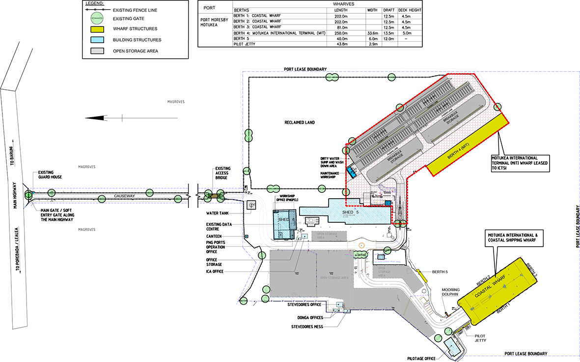 Motukea Wharf Layout