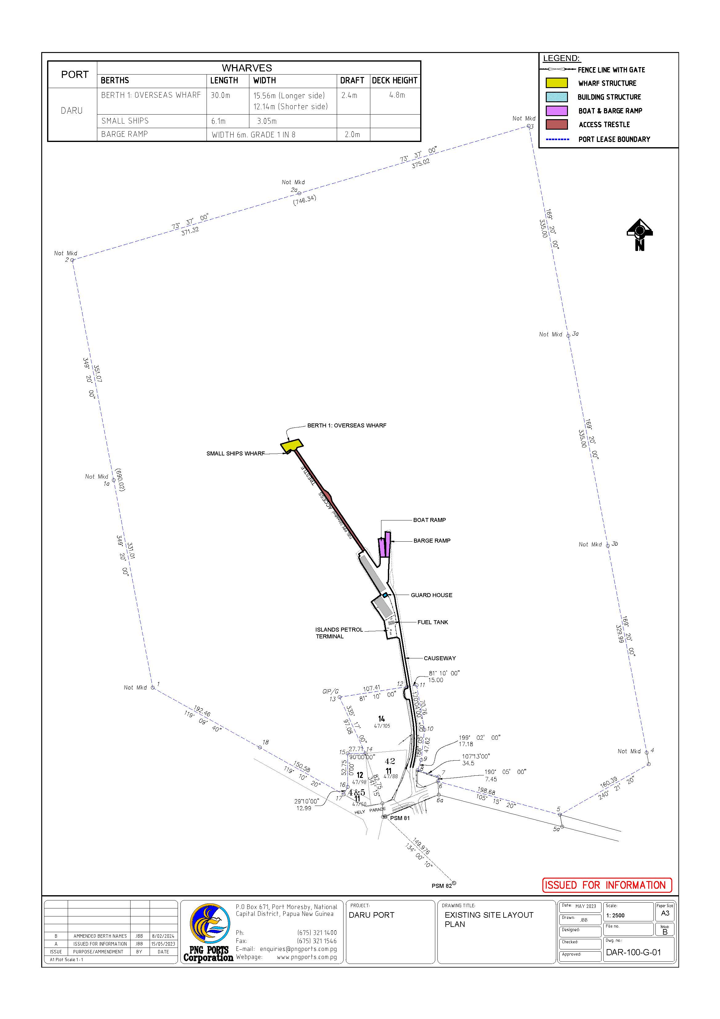 Vanimo Wharf Layout