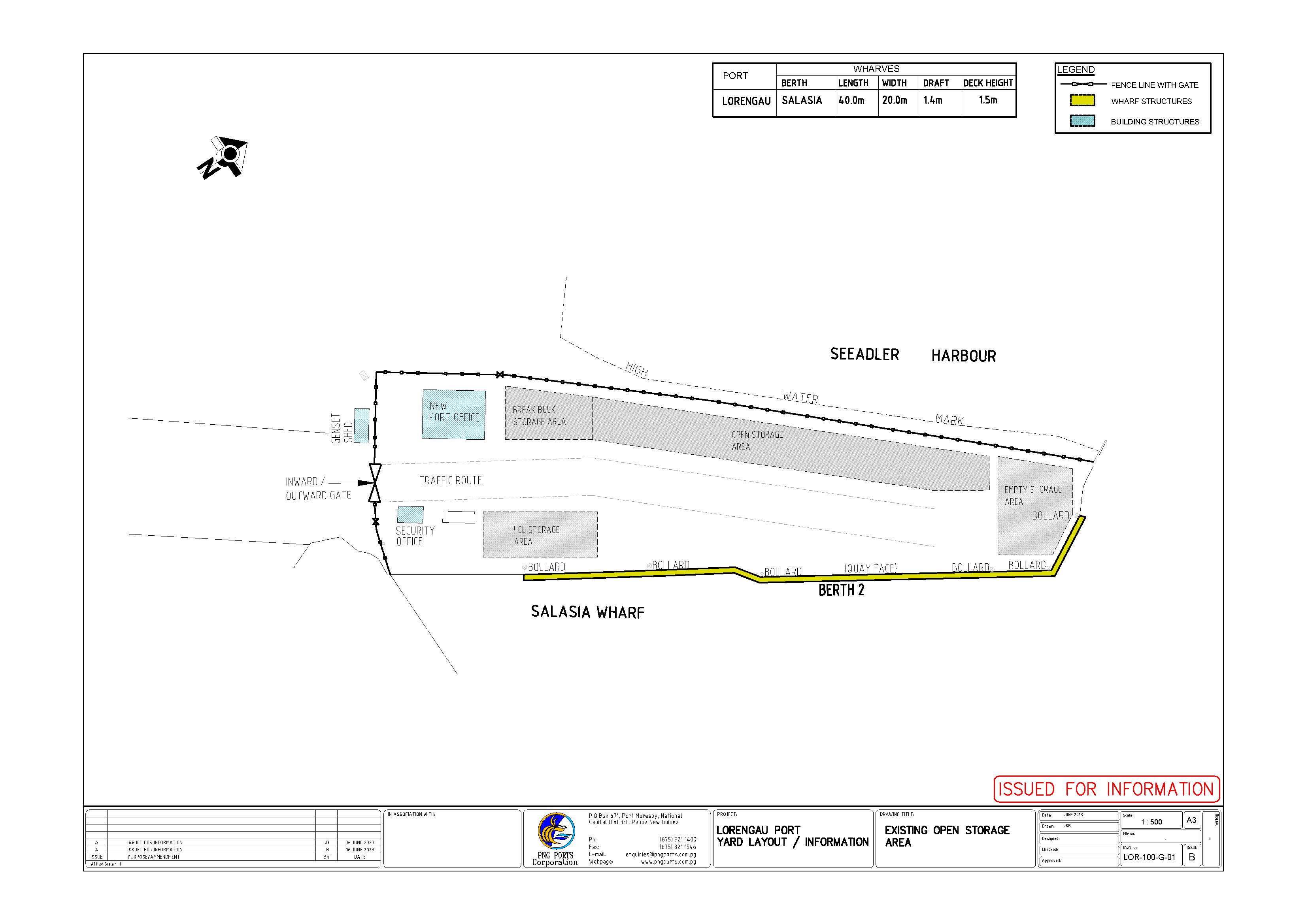 Vanimo Wharf Layout