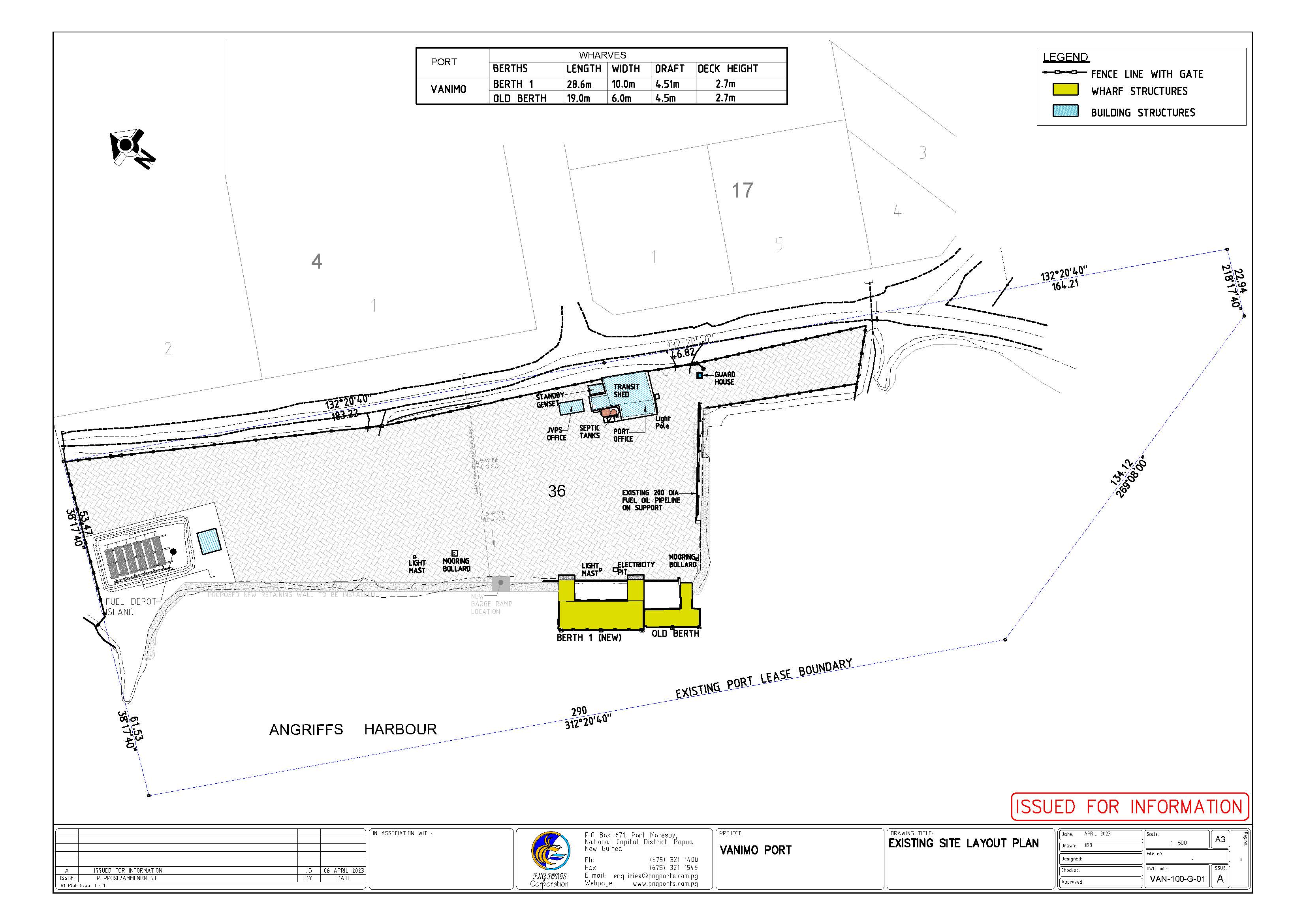 Vanimo Wharf Layout